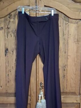 LOFT Wide-Leg Pants in Deep Plum